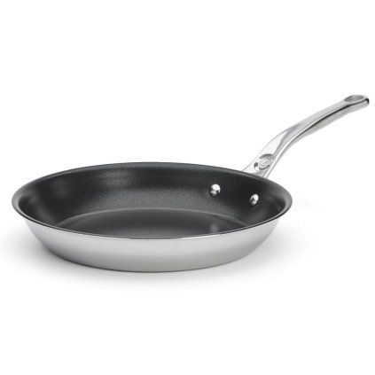 221069 neprilnava panev affinity 32 cm stribrna nerezova ocel de buyer