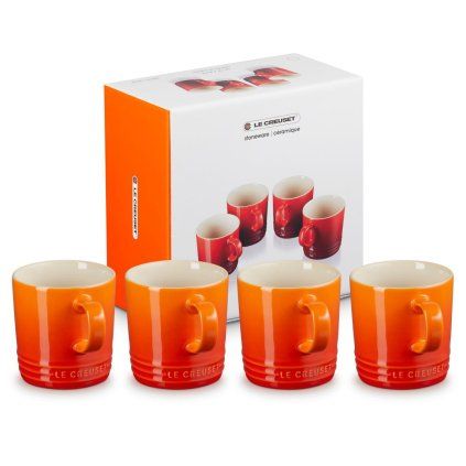 225084 hrnek 350 ml sada 4 ks flame kamenina le creuset