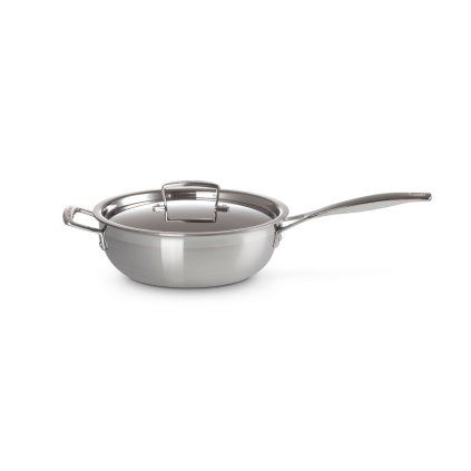 223305 panev na sote classic 24 cm 3 3 l stribrna nerezova ocel le creuset