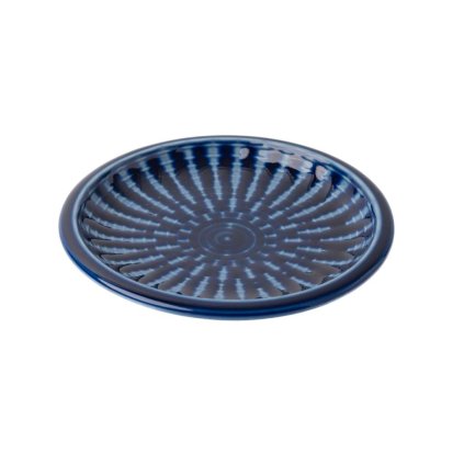 225525 dezertni talir indigo 12 cm modra keramika mij