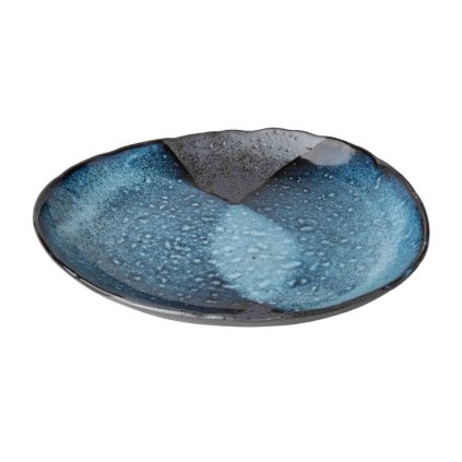 225564 jidelni talir storm 25 x 21 cm modra keramika mij