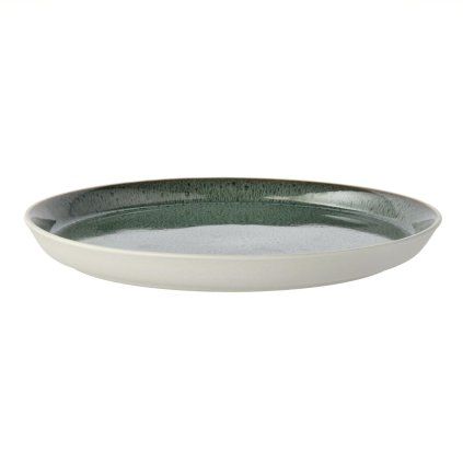 226581 jidelni talir gastro 27 cm bila zelena kamenina bitz