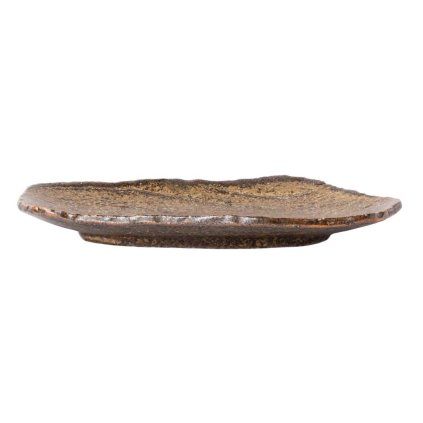 227256 servirovaci talir terra 27 x 17 cm hneda keramika mij