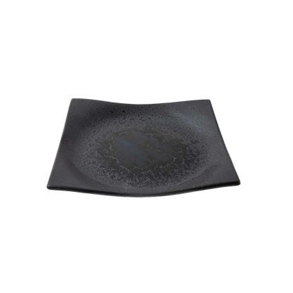 227271 jidelni talir black pearl 16 x 16 cm cerna keramika mij