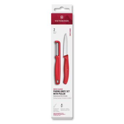229332 sada noze a skrabky swiss classic sada 2 ks cervena plast victorinox