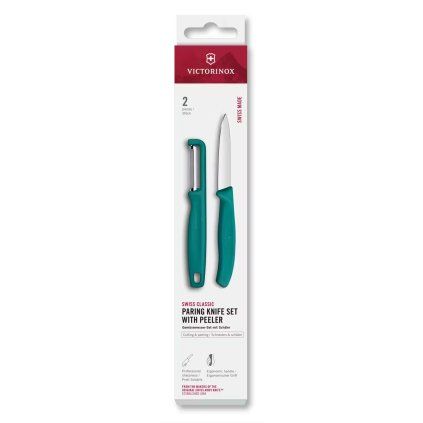 229482 sada noze a skrabky swiss classic sada 2 ks zelena plast victorinox