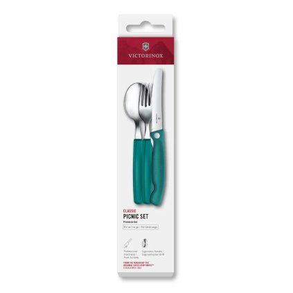 229527 sada cestovnich priboru swiss classic sada 3 ks zelena plast victorinox