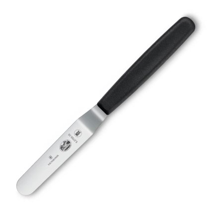 229086 cukrarska spachtle 8 cm zahnuta cerna nerezova ocel victorinox