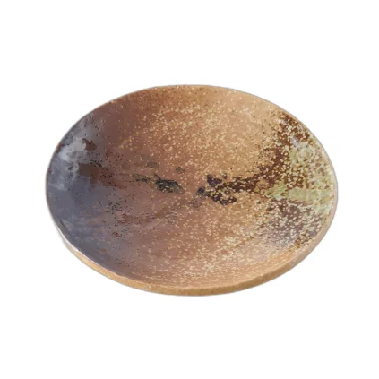 231541 jidelni talir wabi sabi 24 cm hneda keramika mij
