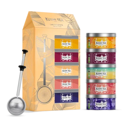 232985 darkova sada caju herbal teas 5 x 20 g plechovka infuzer kusmi tea