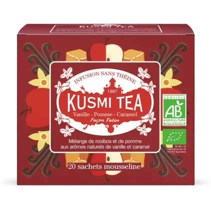233072 bio rooibos caj s jablkem skorici vanilkou a karamelem 20 muselinovych sacku kusmi tea