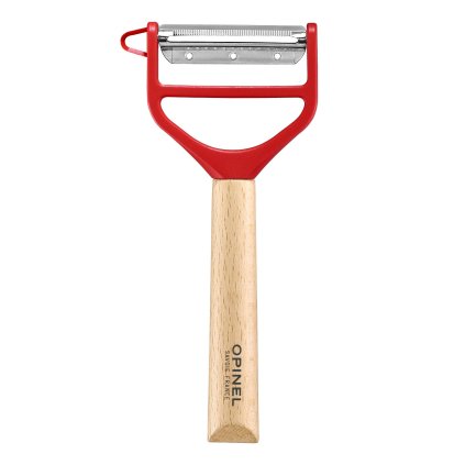 232135 skrabka na zeleninu t duo cervena bukove drevo opinel