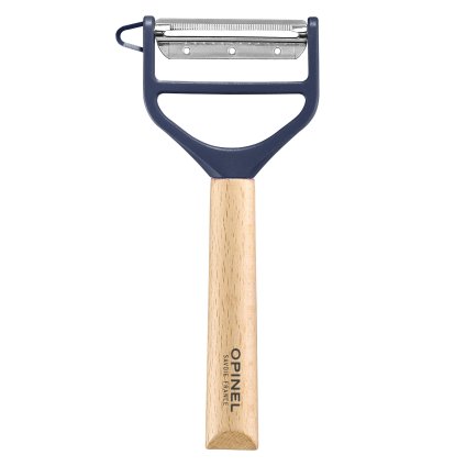 232144 skrabka na zeleninu t duo modra bukove drevo opinel