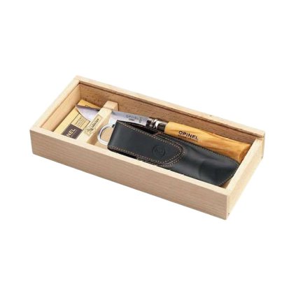 232105 kapesni nuz n 08 8 5 cm olivove drevo s pouzdrem opinel