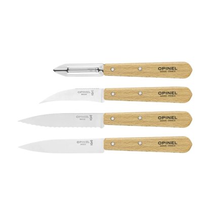 232357 sada nozu essentiels sada 4 ks prirodni bukove drevo opinel