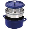 Casserole kozica COCOTTE, 26 cm, s parnikom, bazilika, lito železo, Staub