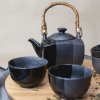 Čajnik in skodelice za čaj v setu GUNMETAL, 5 kosov, MIJ