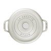 Casserole kozica COCOTTE, 20 cm, okrogel, bel, iz litega železa, Staub