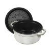 Casserole kozica COCOTTE, 20 cm, okrogel, bel, iz litega železa, Staub