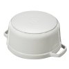 Casserole kozica COCOTTE, 20 cm, okrogel, bel, iz litega železa, Staub