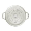 Casserole kozica COCOTTE, 24 cm, okrogla, bela, Staub