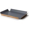 Servirni pladenj, 45 x 34 cm, protizdrsna, siva, Continenta