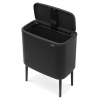 Koš na dotik BO, 36 l, črna mat, Brabantia