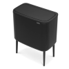 Koš na dotik BO, 36 l, črna mat, Brabantia