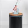 Koš za perilo, 35 l, s plutastim pokrovom, črna, Brabantia
