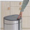 Koš na dotik TOUCH BIN NEW, 10 + 23 l, odporen na prstne odtise, mat jeklo, Brabantia