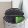 Koš na dotik TOUCH BIN NEW, 10 + 23 l, odporen na prstne odtise, mat jeklo, Brabantia