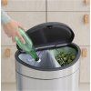 Koš na dotik TOUCH BIN NEW, 10 + 23 l, odporen na prstne odtise, mat jeklo, Brabantia