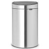 Koš na dotik TOUCH BIN NEW, 10 + 23 l, odporen na prstne odtise, mat jeklo, Brabantia