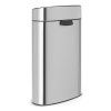 Koš na dotik TOUCH BIN NEW, 10 + 23 l, odporen na prstne odtise, mat jeklo, Brabantia