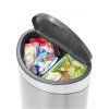 Koš na dotik TOUCH BIN NEW, 10 + 23 l, odporen na prstne odtise, mat jeklo, Brabantia