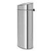 Koš na dotik TOUCH BIN NEW, 10 + 23 l, odporen na prstne odtise, mat jeklo, Brabantia