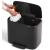 Koš za smeti s pedalom BO, 11 + 23 l, črna mat, Brabantia