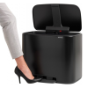 Koš za smeti s pedalom BO, 11 + 23 l, črna mat, Brabantia
