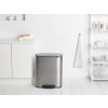 Koš za smeti s pedalom BO, 2 x 30 l, jeklo mat, Brabantia