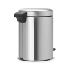 Koš za smeti s pedalom NEWICON, 5 l, jeklo mat, Brabantia