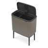 Koš na dotik BO, 11 + 23 l, platina, Brabantia