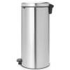 Koš za smeti s pedalom NEWICON, 30 l, odporen na prstne odtise, mat jeklo, Brabantia