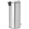 Koš za smeti s pedalom NEWICON, 30 l, odporen na prstne odtise, mat jeklo, Brabantia