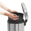 Koš za smeti s pedalom NEWICON, 30 l, odporen na prstne odtise, mat jeklo, Brabantia