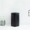 Koš za smeti s pedalom NEWICON, 20 l, mat črna, Brabantia
