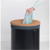 Koš za perilo, 60 l, s plutastim pokrovom, črna, Brabantia