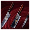 Japonski set nožev JOSHI SAKURA, 4 kosi, z brusilnim kamnom, darilna škatla, Dellinger