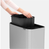 Koš na dotik BO, 11 + 23 l, jeklo mat, Brabantia