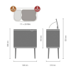 Koš na dotik BO, 11 + 23 l, črna mat, Brabantia