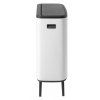 Koš na dotik BO HI, 2 x 30 l, bela, Brabantia
